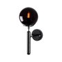 Opviq King - 11456 Lámpara de pared de metal negro con tapa de cristal
